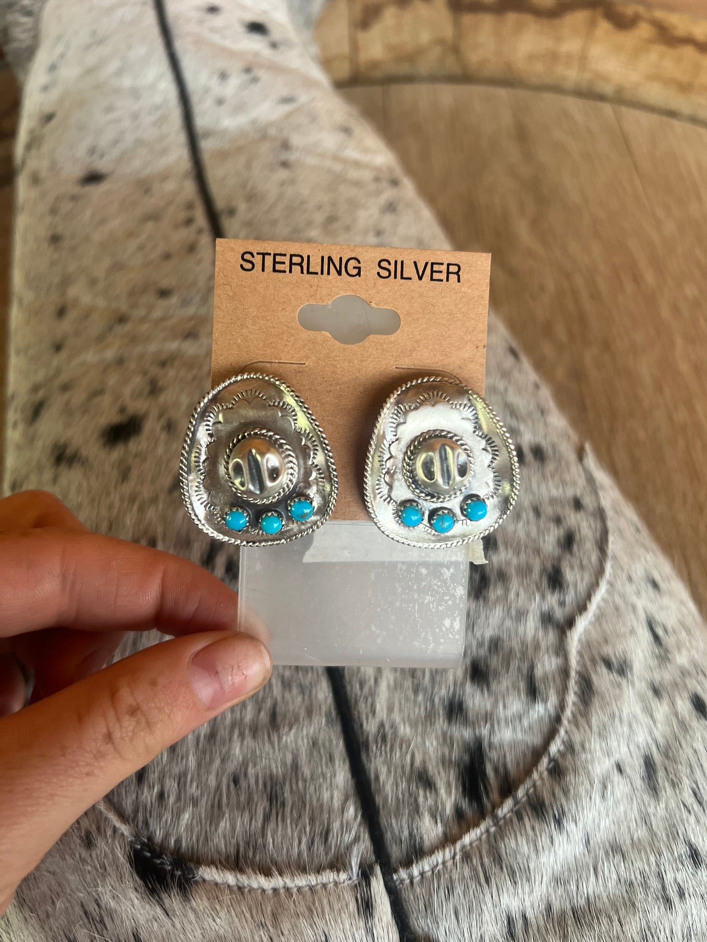 The Durango Cowboy Hat Turquoise Earrings
