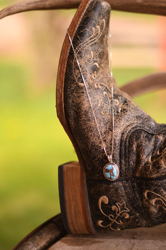 Golden Hills Turquoise Pendant Necklace