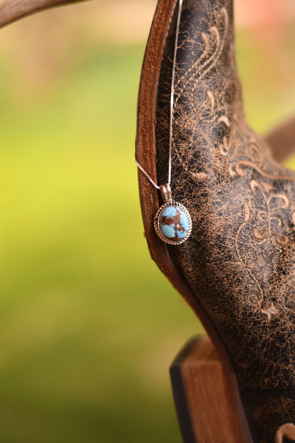 Golden Hills Turquoise Pendant Necklace