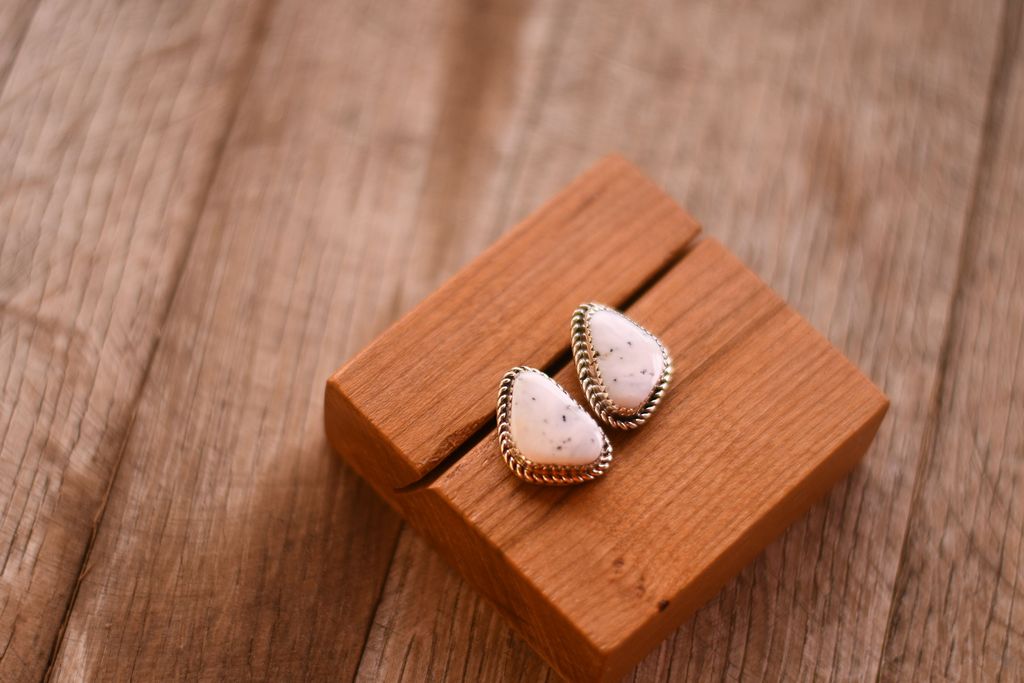 White Buffalo Drop Earrings