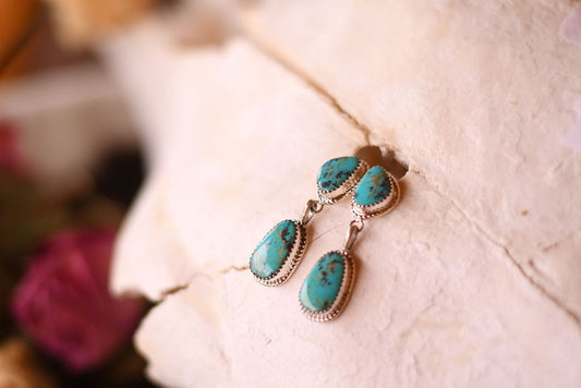 Turquoise Dangle Statement Earrings
