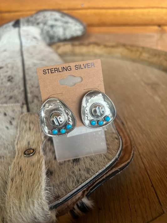 The Durango Cowboy Hat Turquoise Earrings