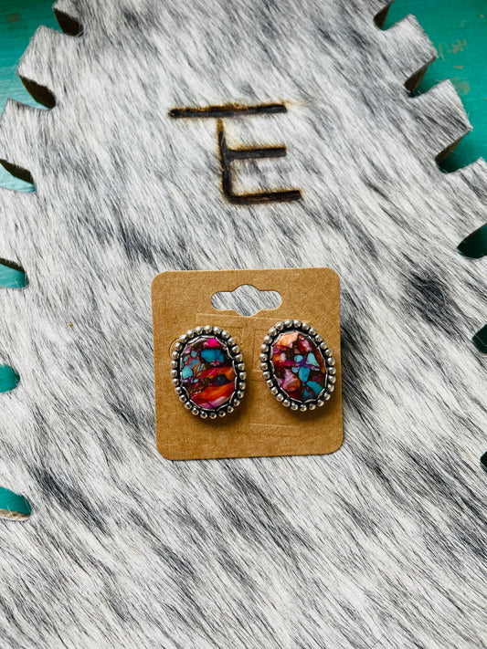 Fairground Cotton Candy Studs