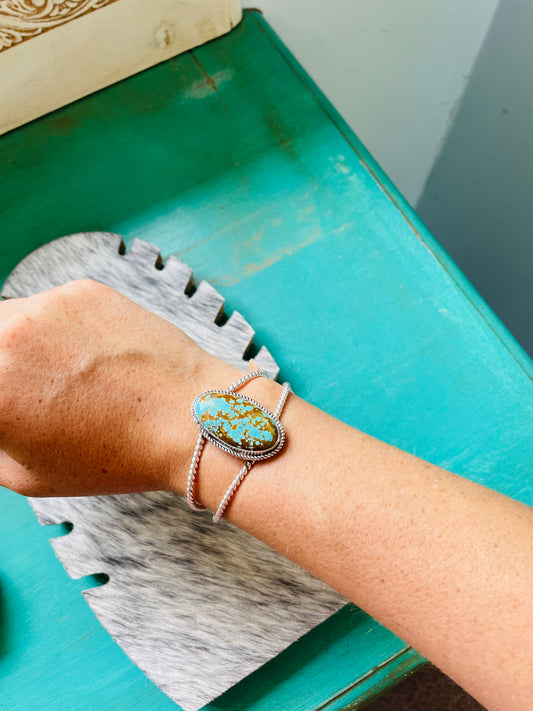 Chunky$$ #8 turquoise cuff