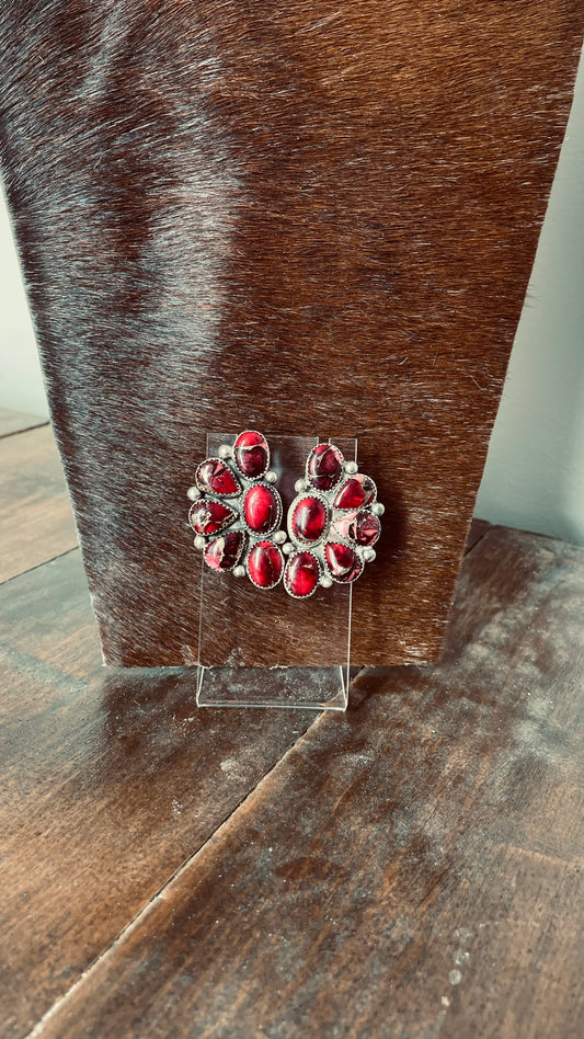 Dusty Rose Statement Earrings