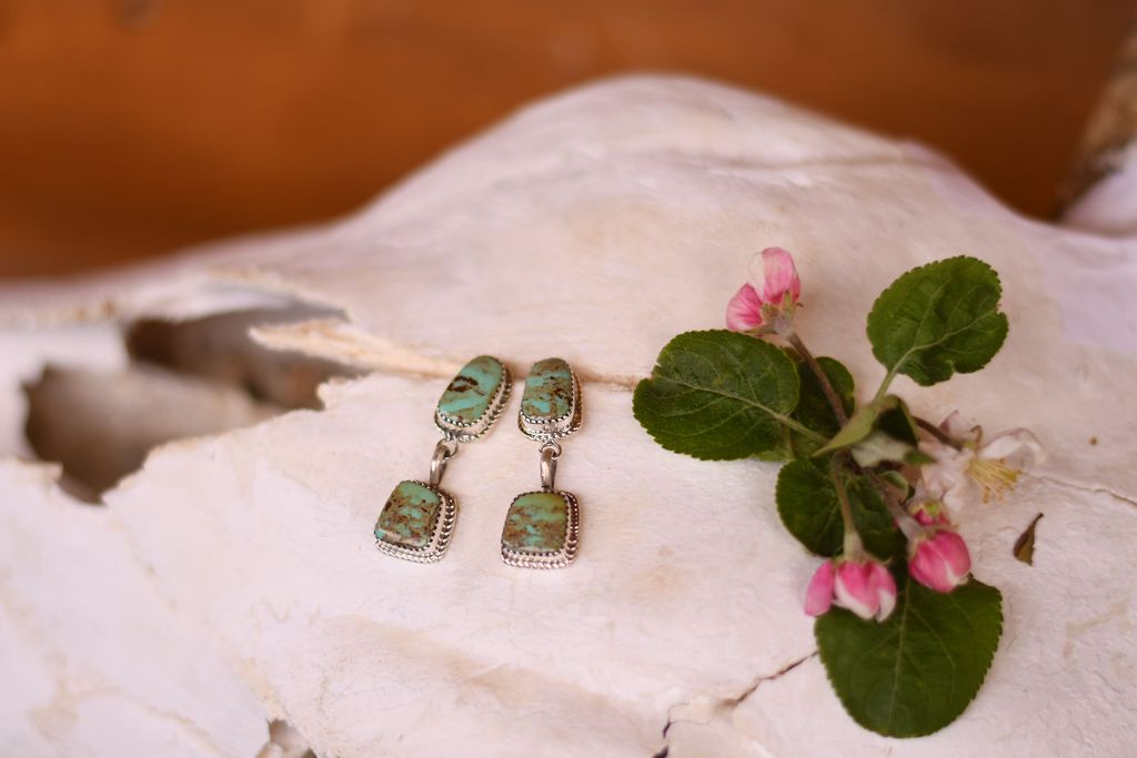 Turquoise Dangle Statement Earrings