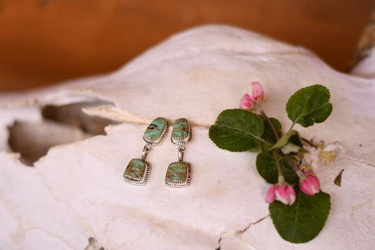Turquoise Dangle Statement Earrings