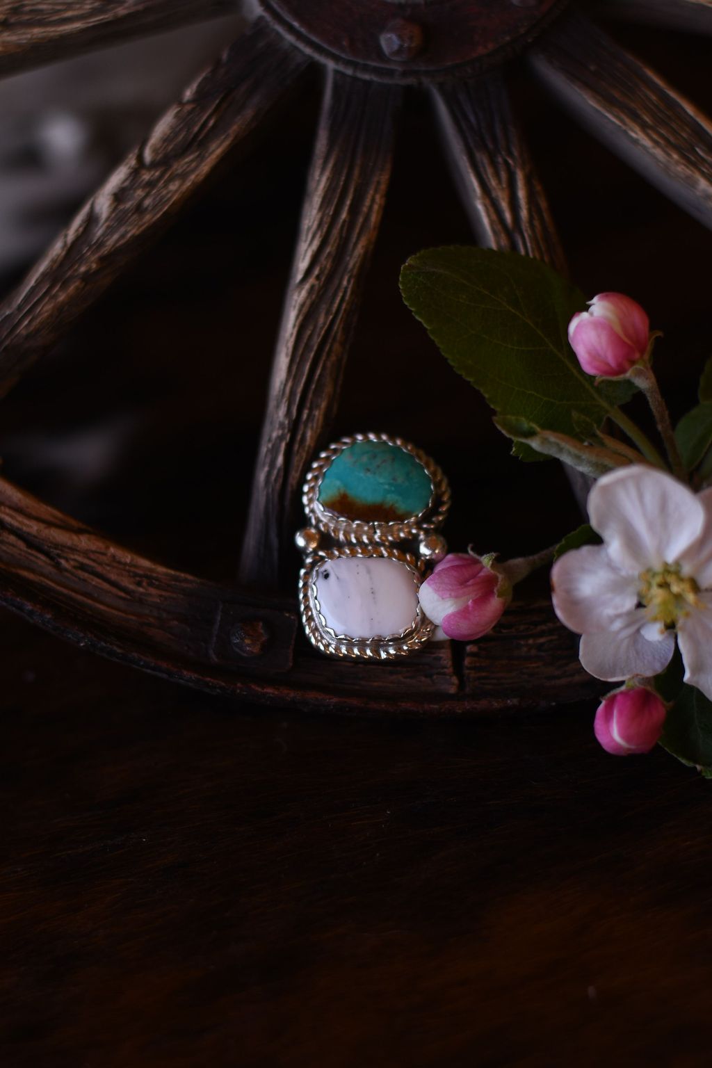 Turquoise & White Buffalo Statement Ring