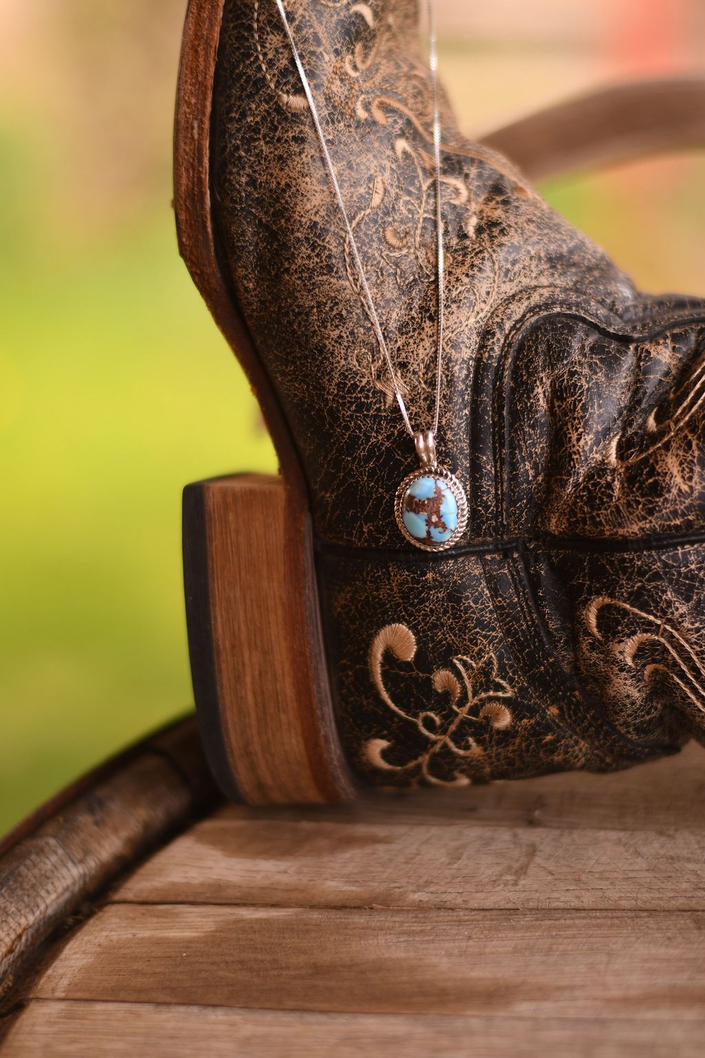 Golden Hills Turquoise Pendant Necklace