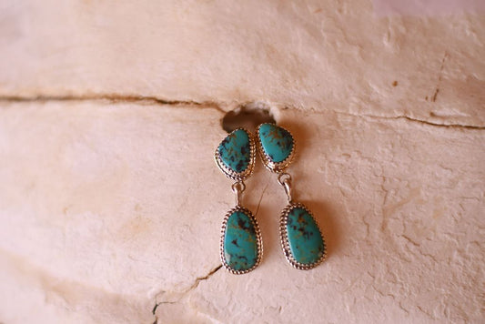 Turquoise Dangle Statement Earrings