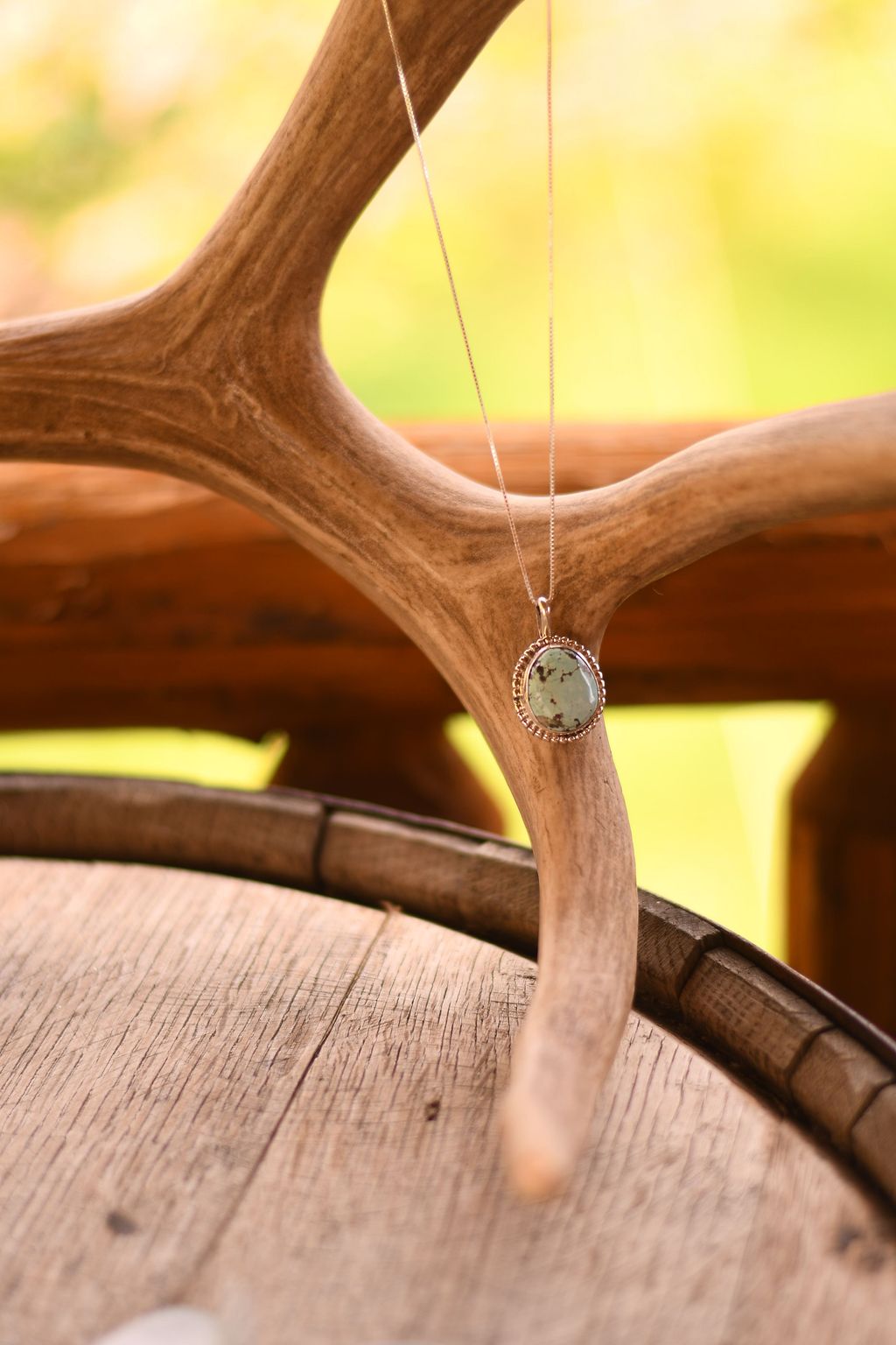 Powder Blue Turquoise Pendant Necklace