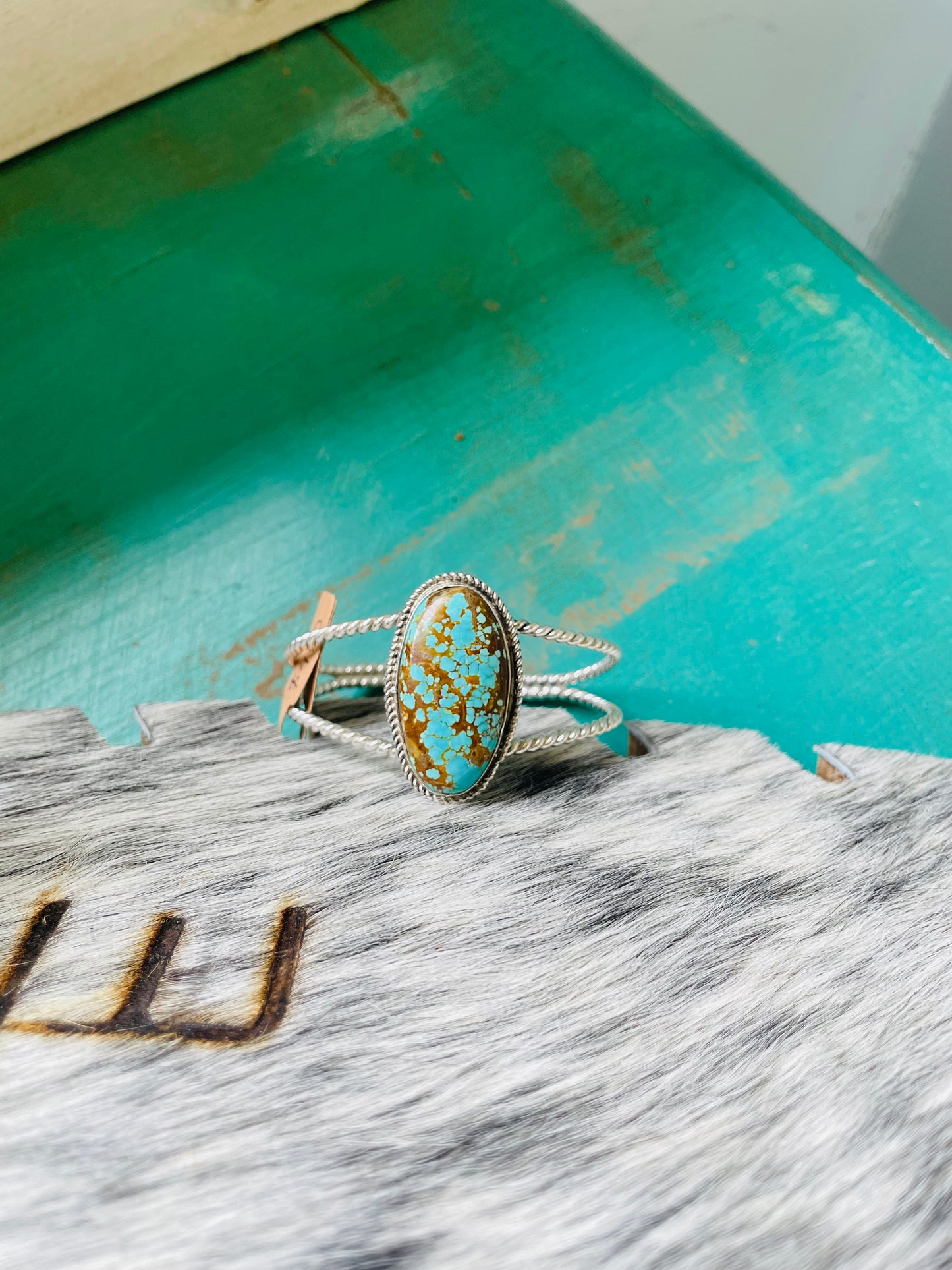 Chunky$$ #8 turquoise cuff