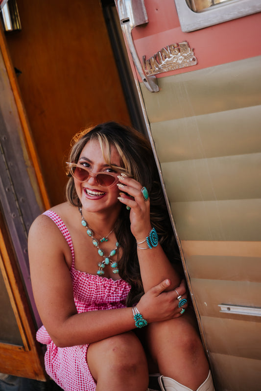 The Grace Statement Squash Blossom inspired Necklace