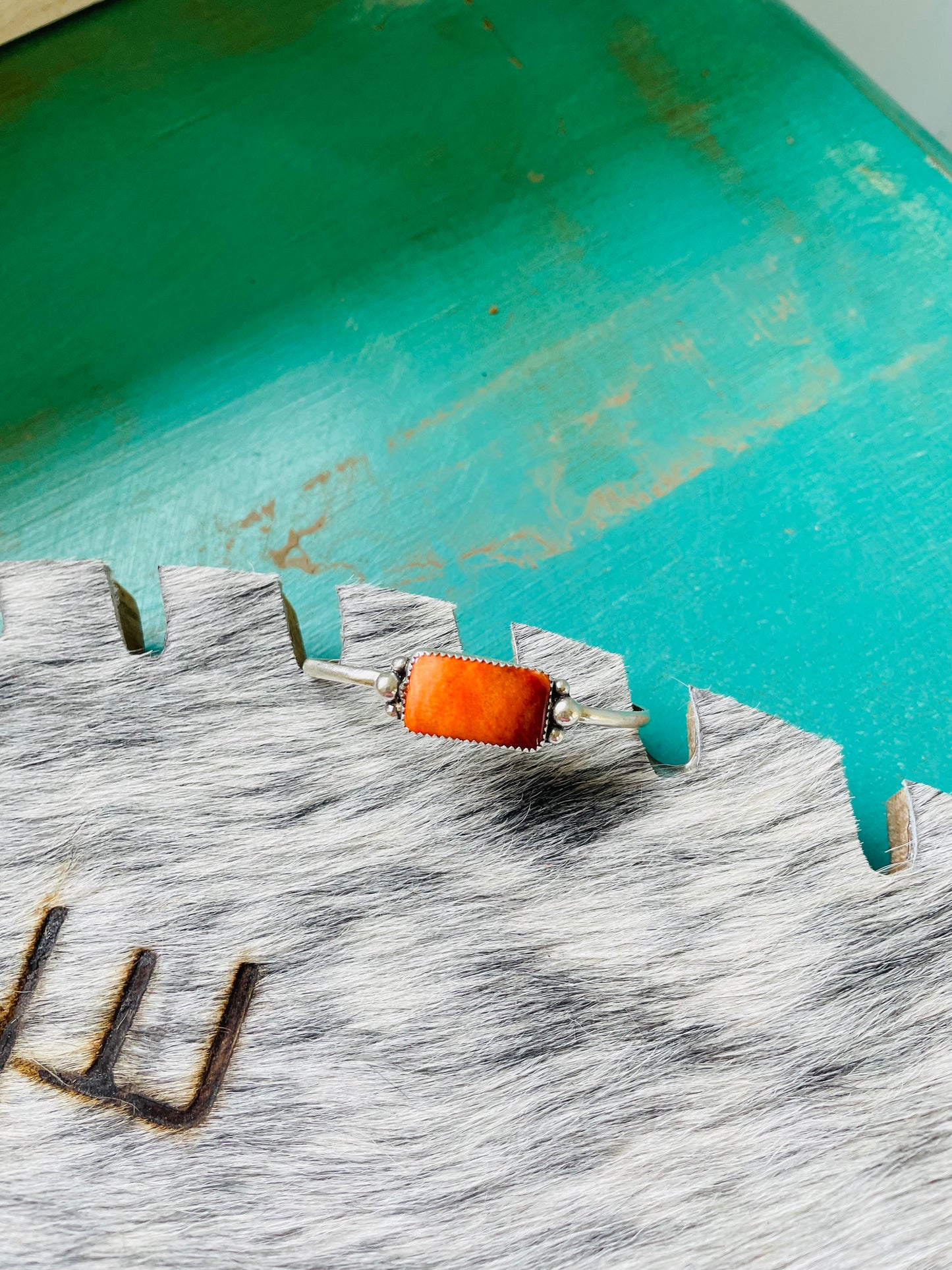 Square Orange Spiny Cuff