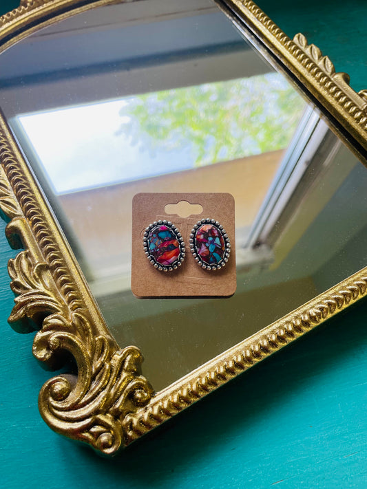 Fairground Cotton Candy Studs