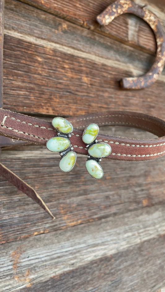 Desert Sage Drop Cluster Earrings