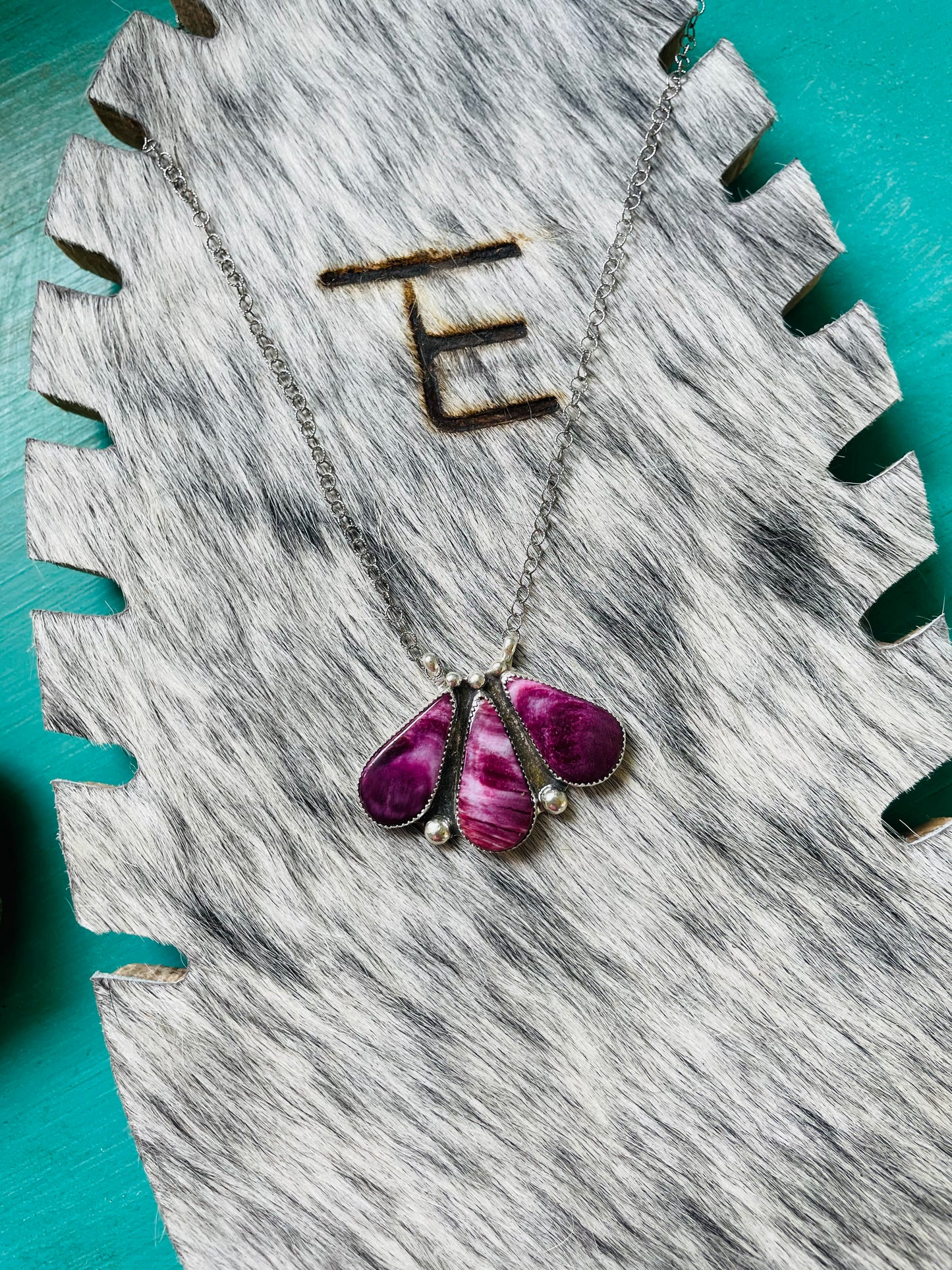 Show Stopper Purple Spiny Necklace