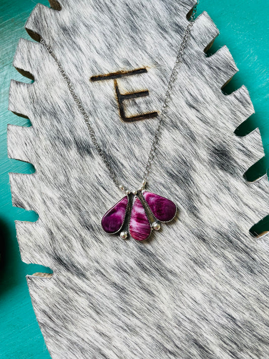 Show Stopper Purple Spiny Necklace