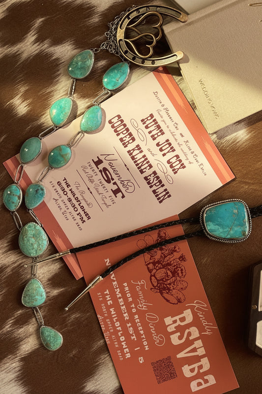 Turquoise Back Drape