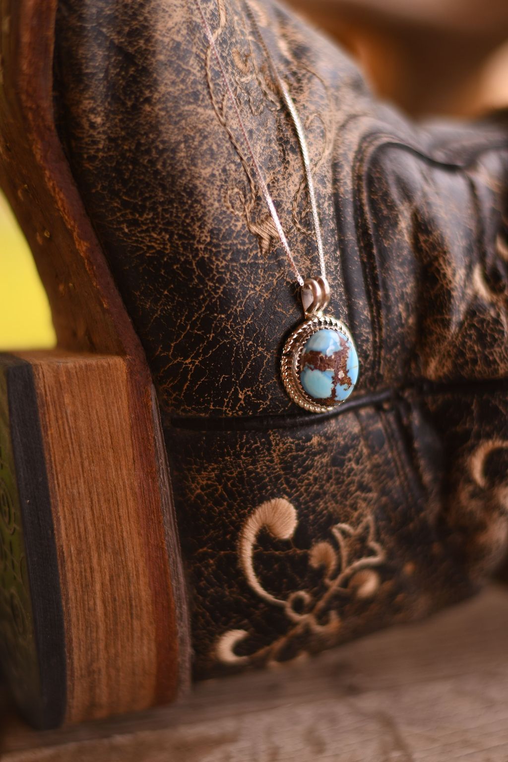 Golden Hills Turquoise Pendant Necklace