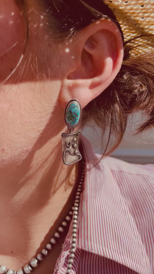 The Leather & Stone Earrings